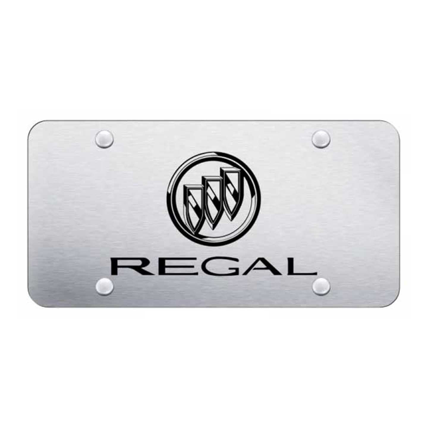Light Gray Regal License Plate - Laser Etched Brushed
