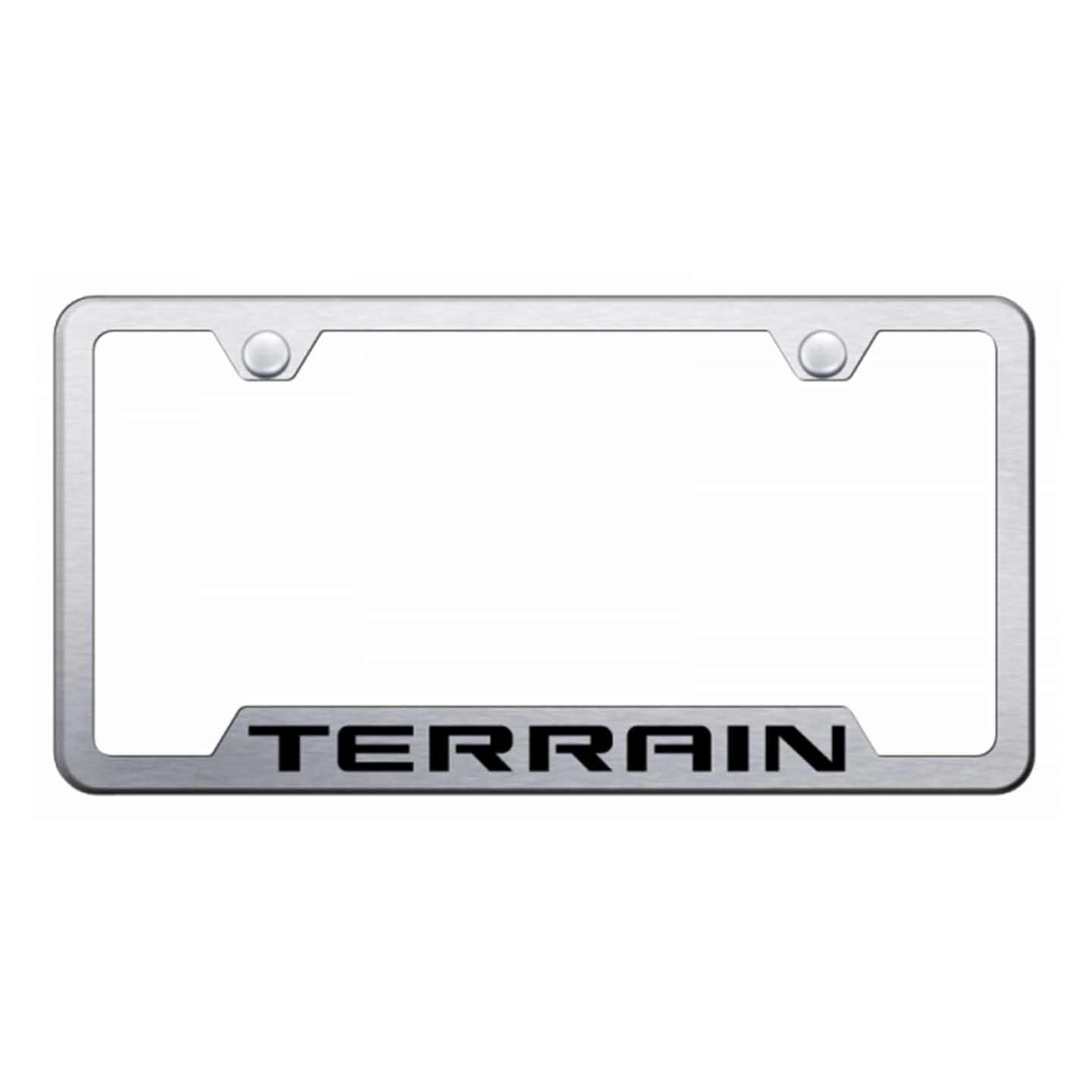 Gray Terrain Cut-Out Frame - Laser Etched Brushed