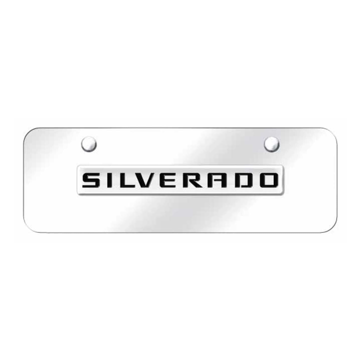Lavender Silverado Name Mini Plate - Chrome on Mirrored