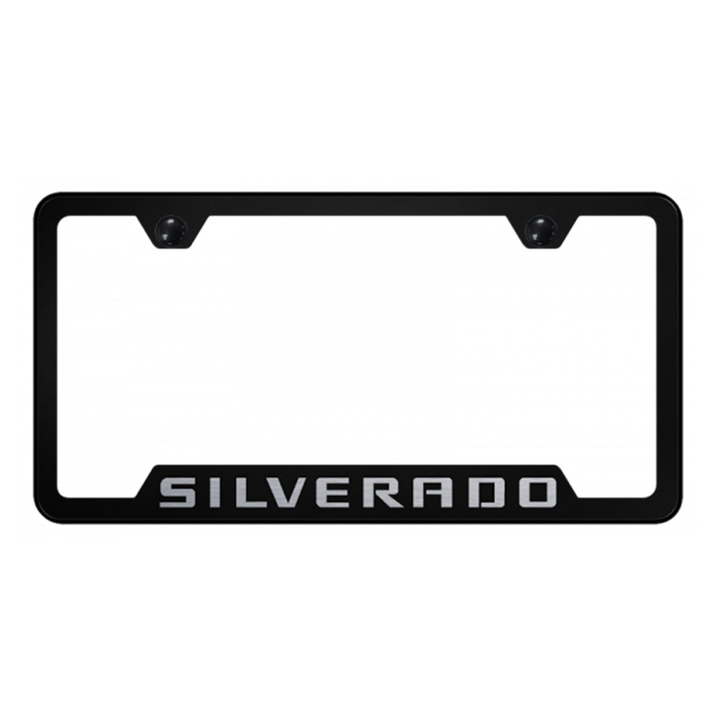 Silverado Cut-Out Frame - Laser Etched Black