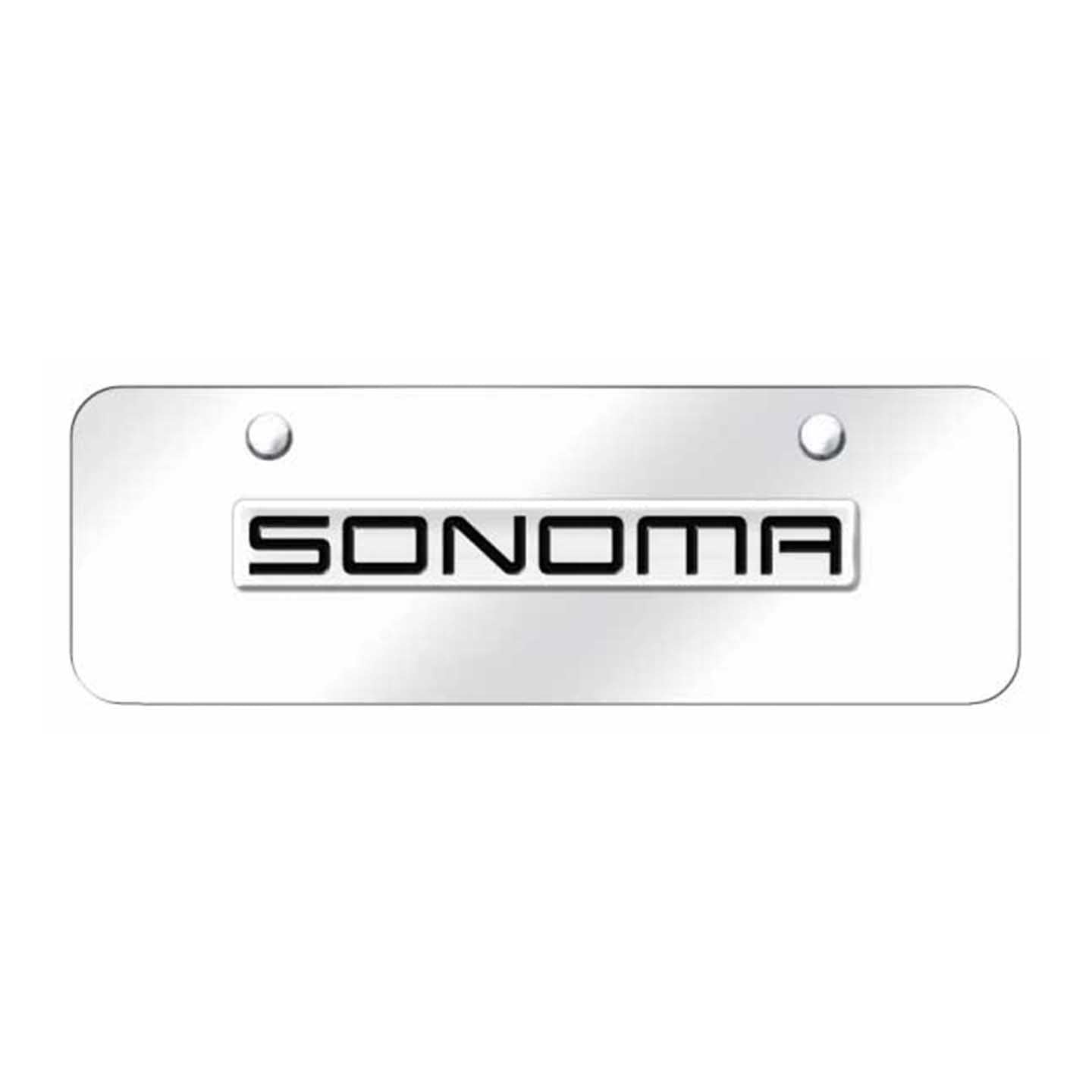 Lavender Sonoma Name Mini Plate - Chrome on Mirrored