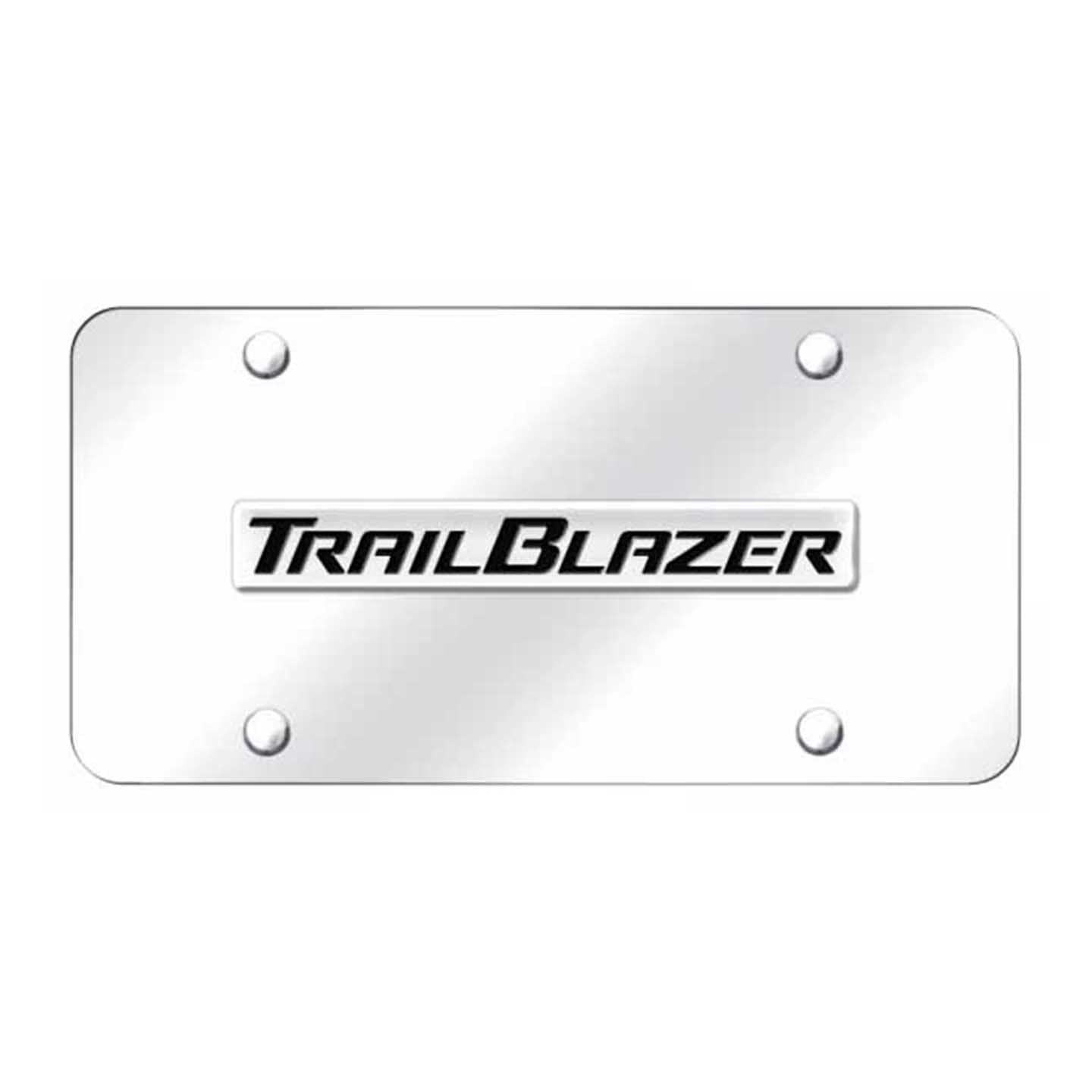 Lavender Trailblazer Name License Plate - Chrome on Mirrored