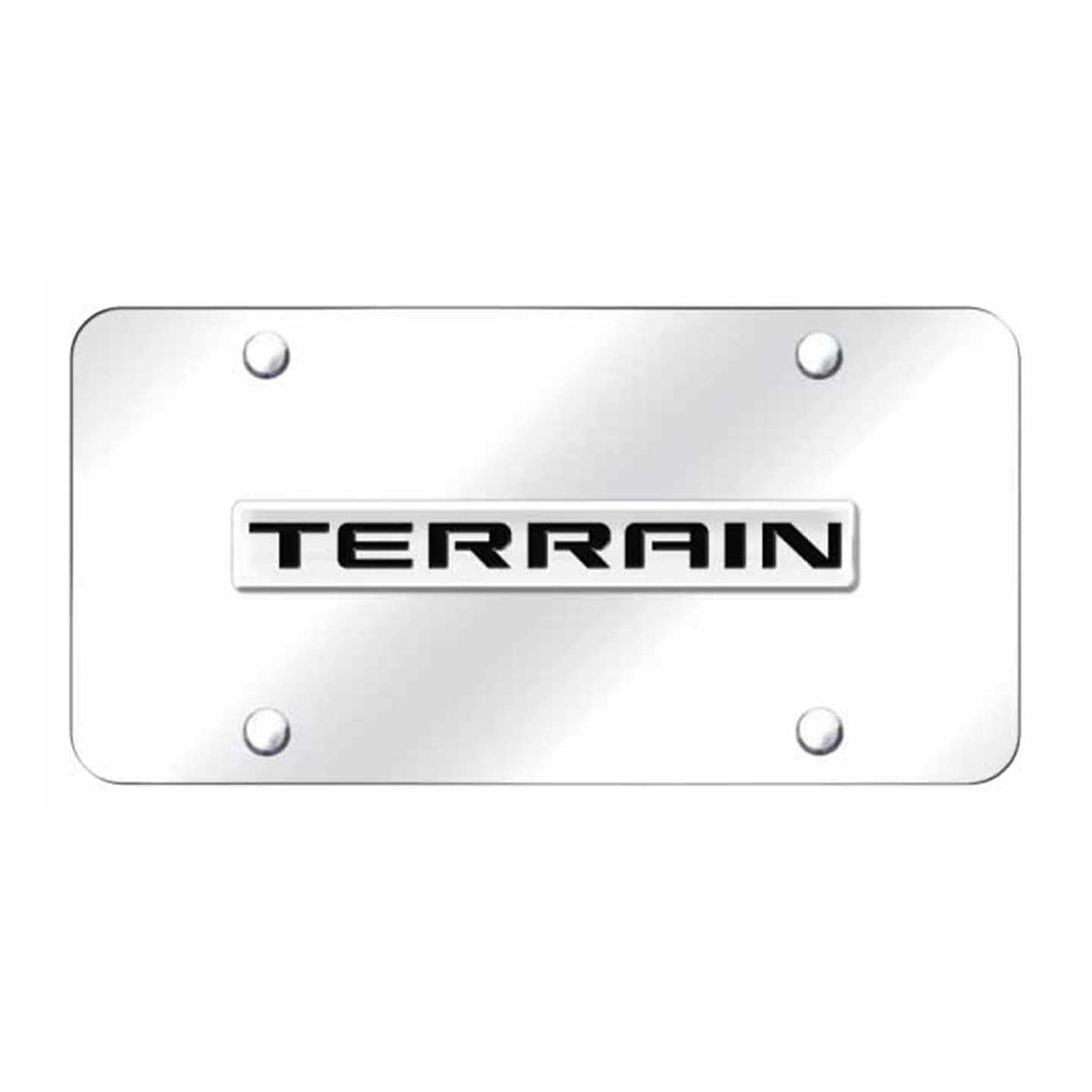 Lavender Terrain Name License Plate - Chrome on Mirrored