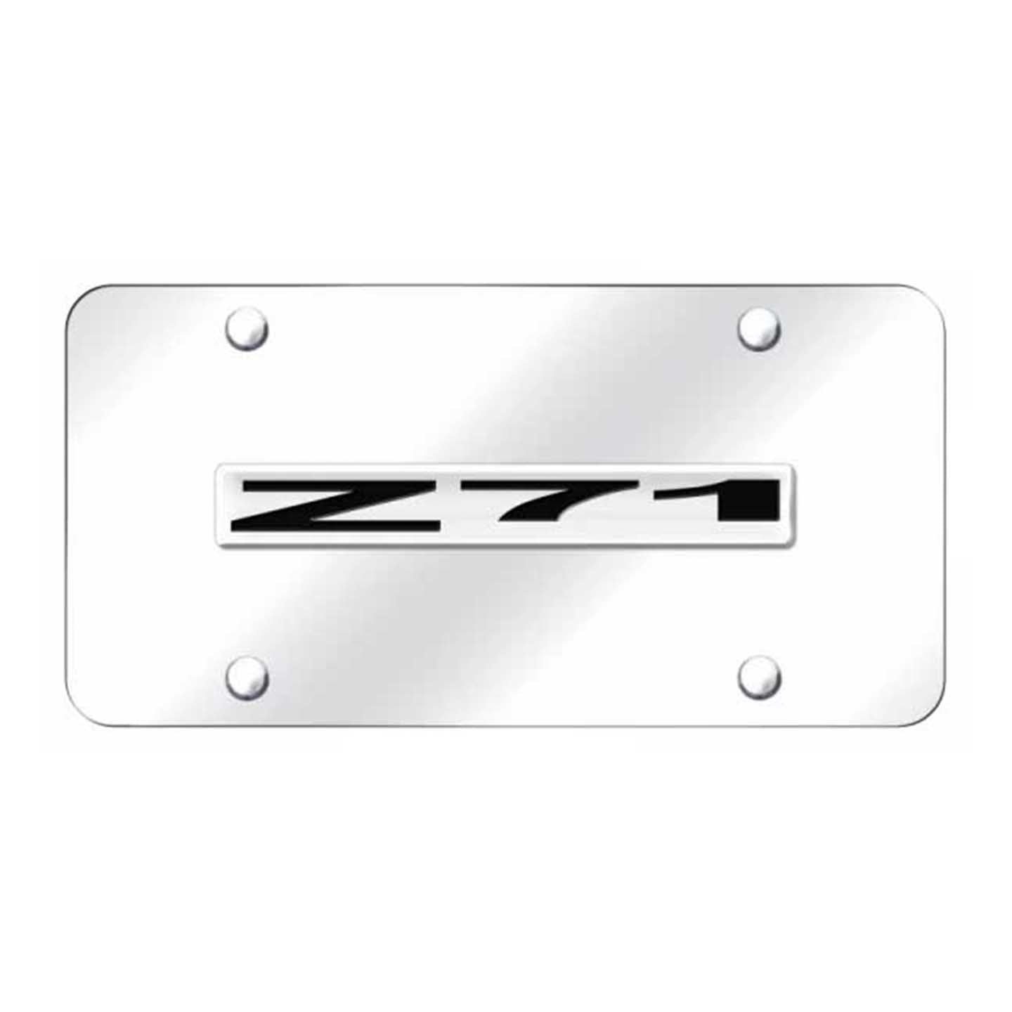 Lavender Z71 Name License Plate - Chrome on Mirrored
