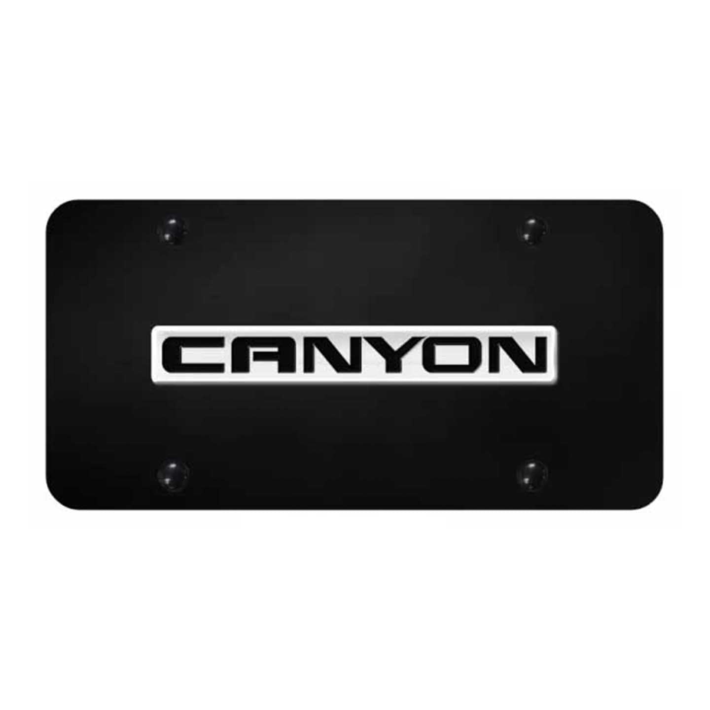 Black Canyon Name License Plate - Chrome on Black