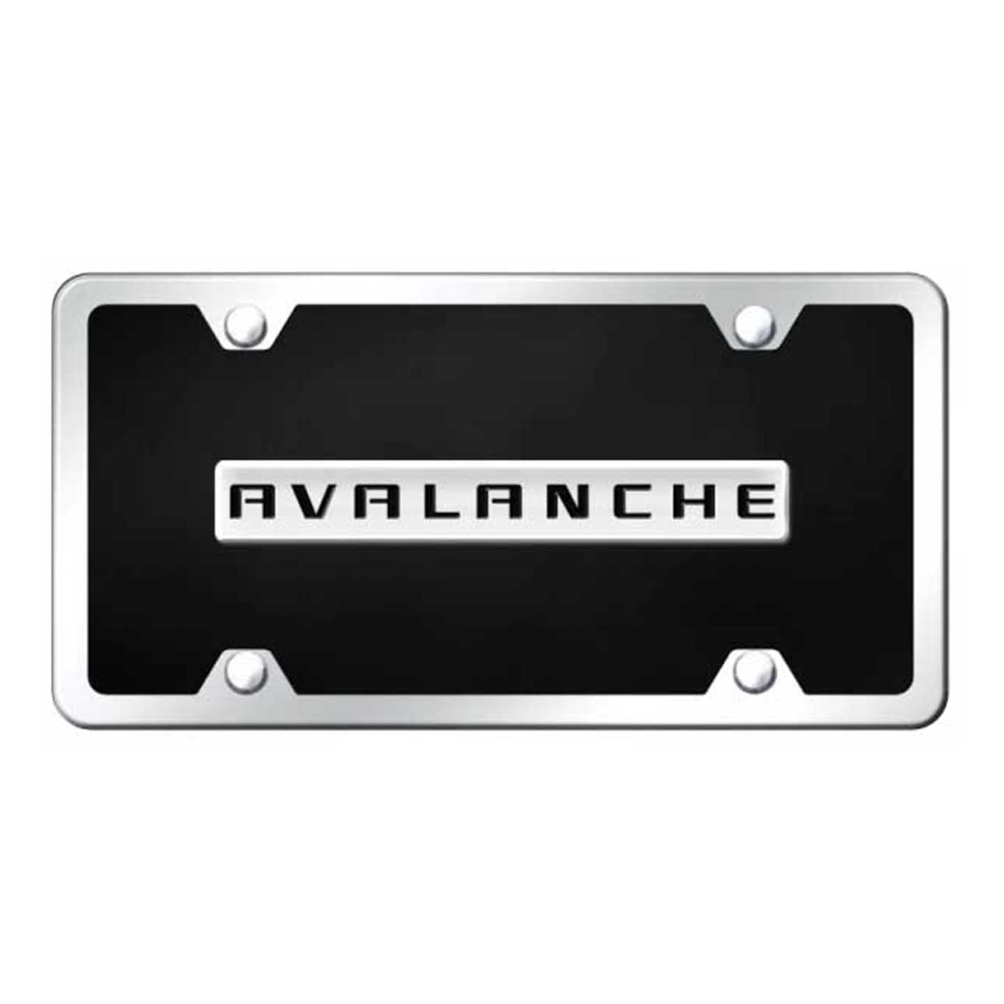 Black Avalanche Name Acrylic Kit - Chrome on Black