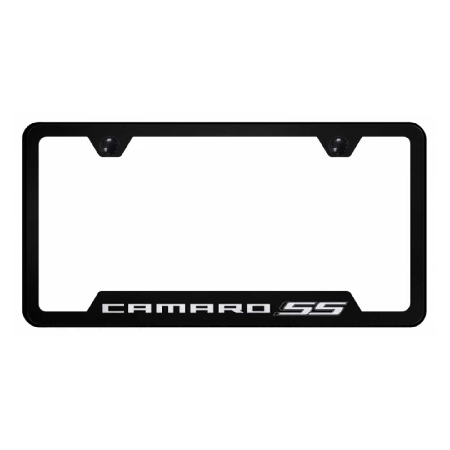 Black Camaro SS Cut-Out Frame - Laser Etched Black