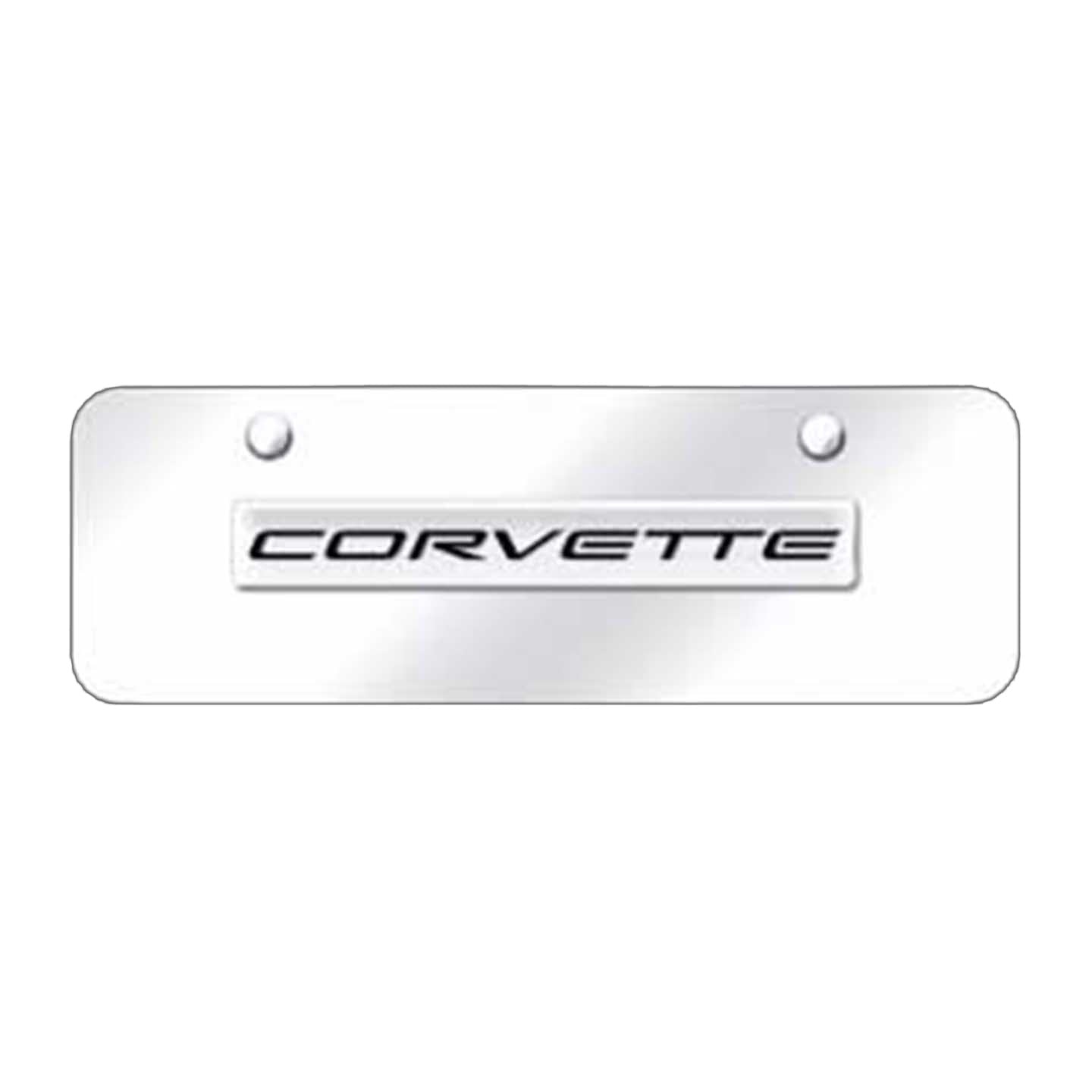 Lavender Corvette C5 Name Mini Plate - Chrome on Mirrored