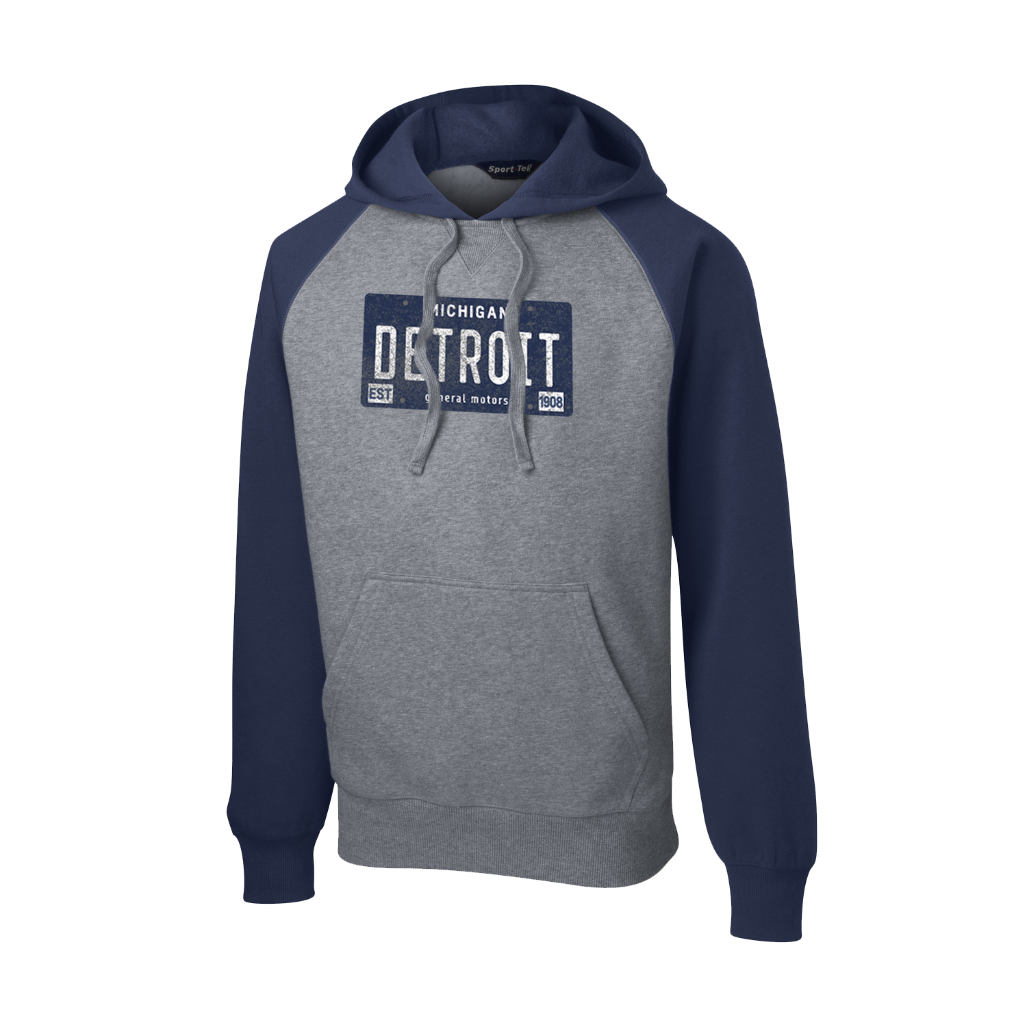 GM License Plate Colorblock Unisex Hoodie GM Company Store