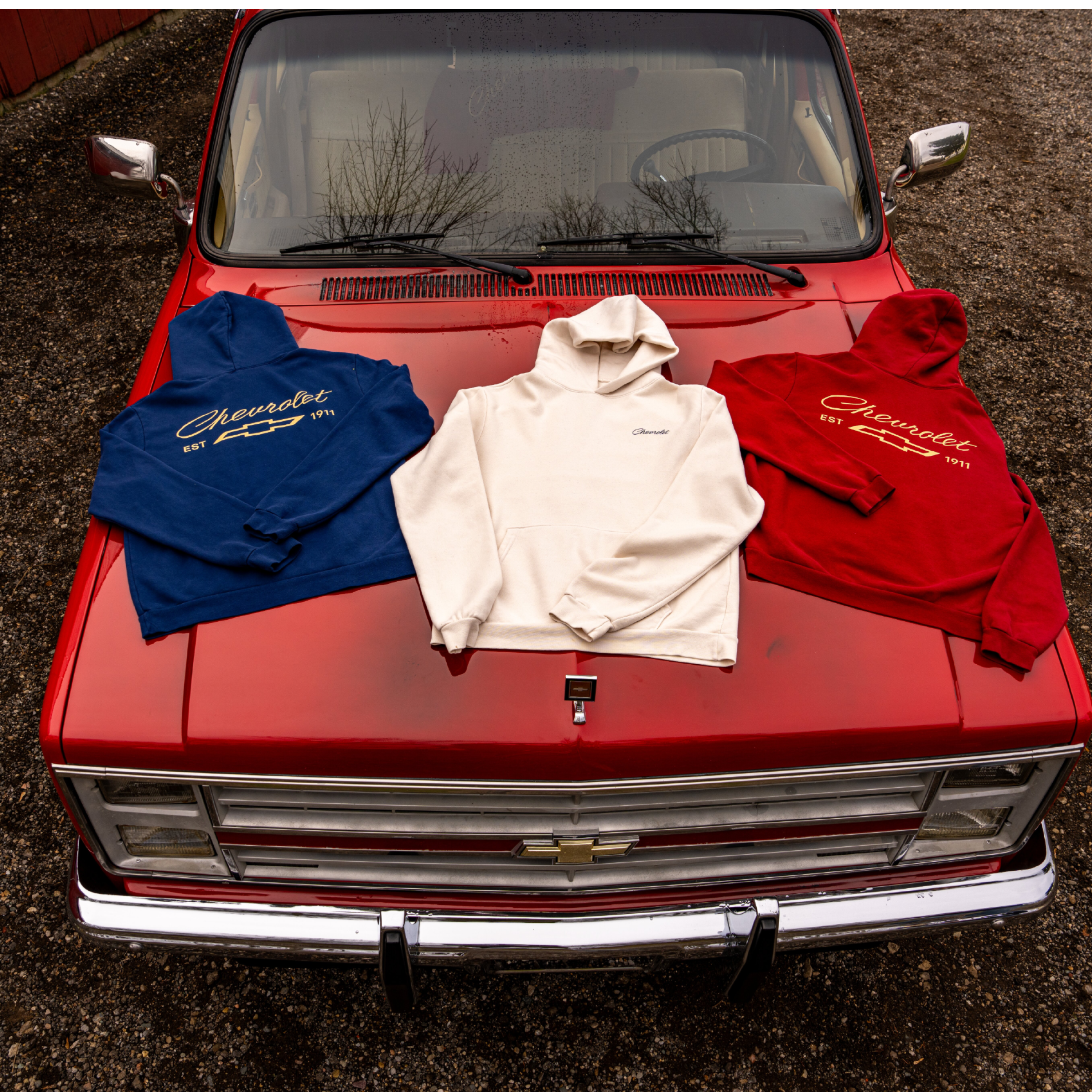 Chevrolet Classic Holiday Hoodie - Cardinal