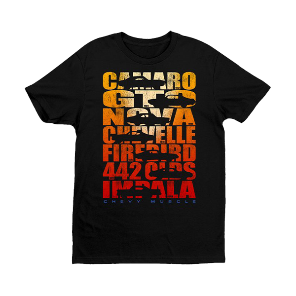 Chocolate Stacked Muscle Cars T-Shirt