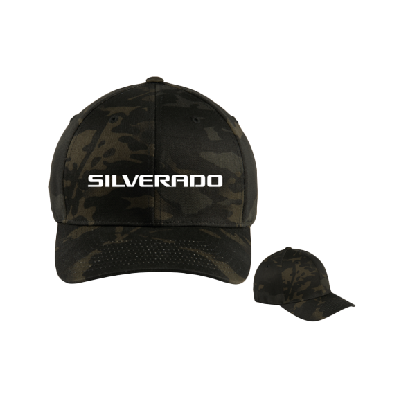Black Chevrolet Silverado Black Camo Hat