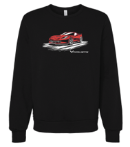 Black Corvette Color Pop Car Graphic Crewneck