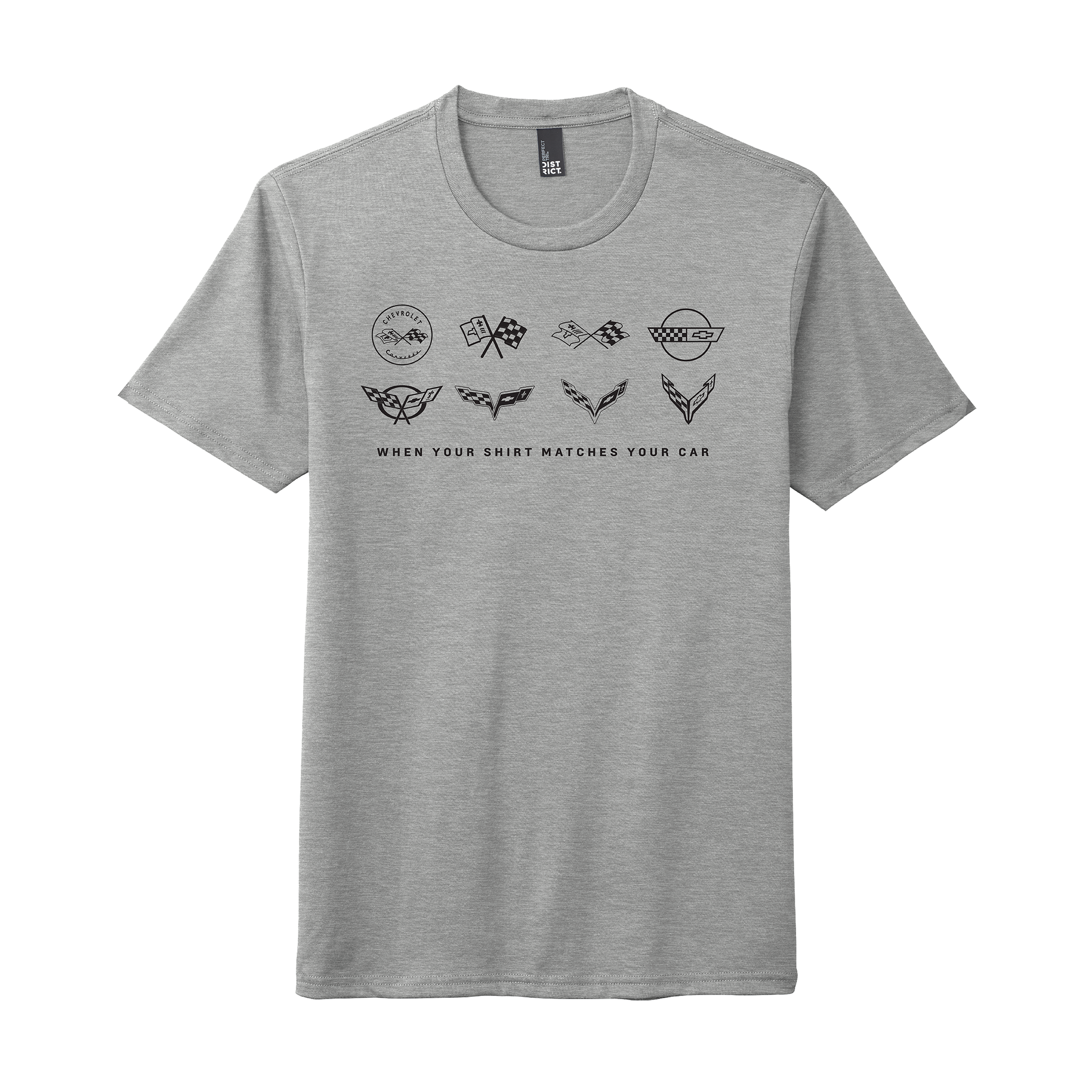Dark Gray Corvette "When Your Shirt Matches Your Car" Graphic T-Shirt