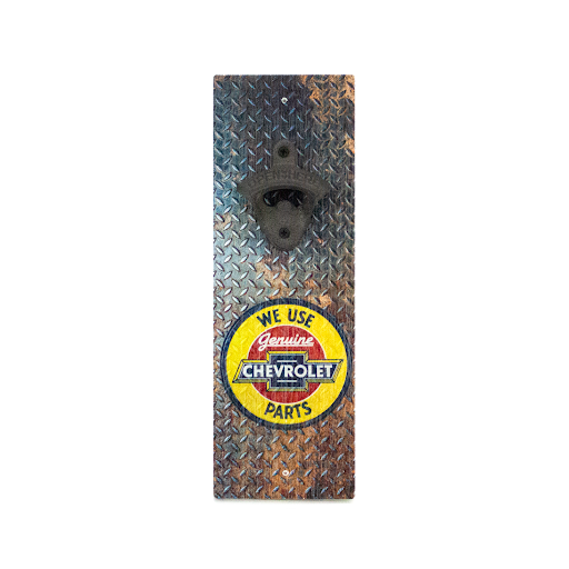 Metal Chevrolet Parts Wooden Bottle Opener