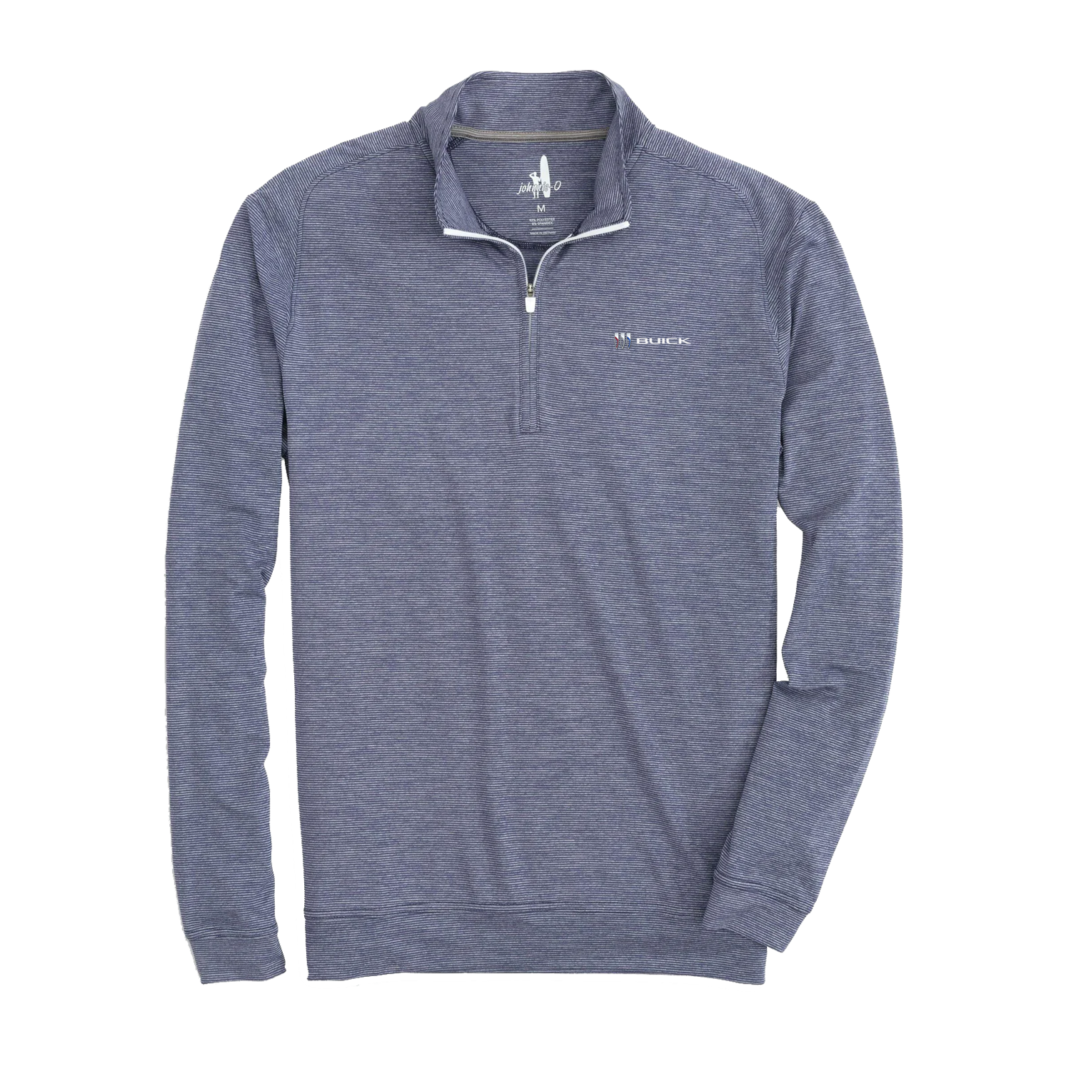Slate Gray Buick Mens Johnnie-O Striped Pullover