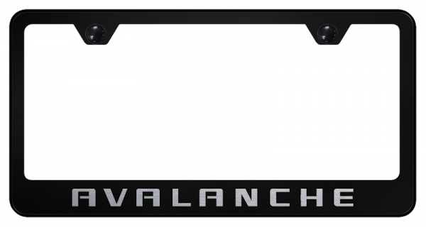Black Avalanche Stainless Steel Frame - Laser Etched Black