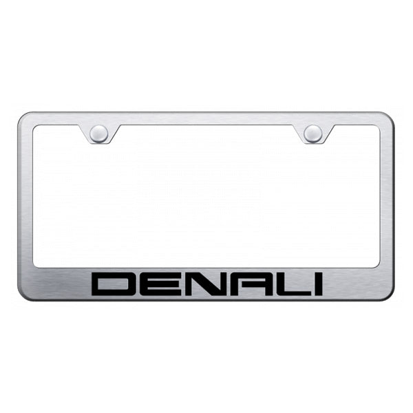 Gray Denali Stainless Steel Frame - Laser Etched Brushed