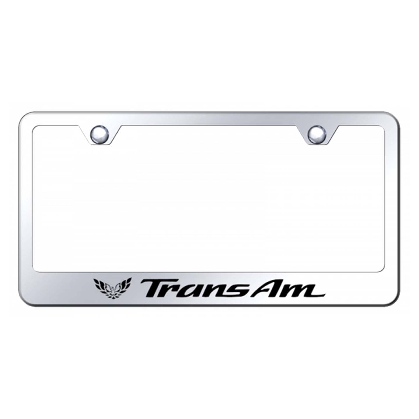 Light Gray Trans Am Stainless Steel Frame - Laser Etched Mirrored