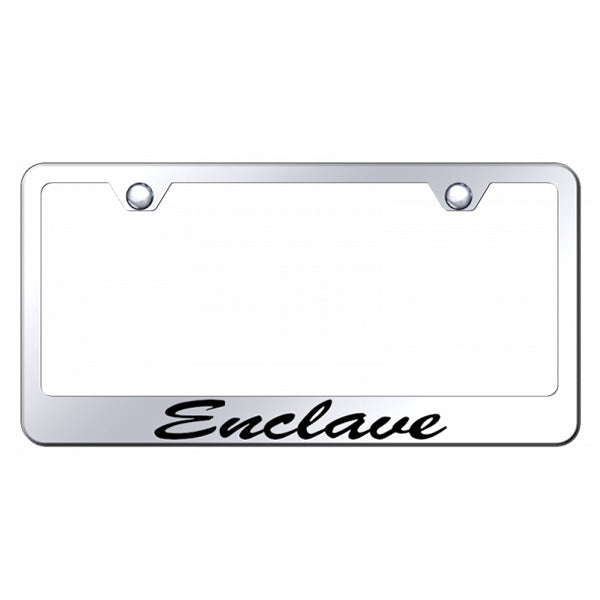 Enclave Script Stainless Steel Frame - Laser Etched Mirrored