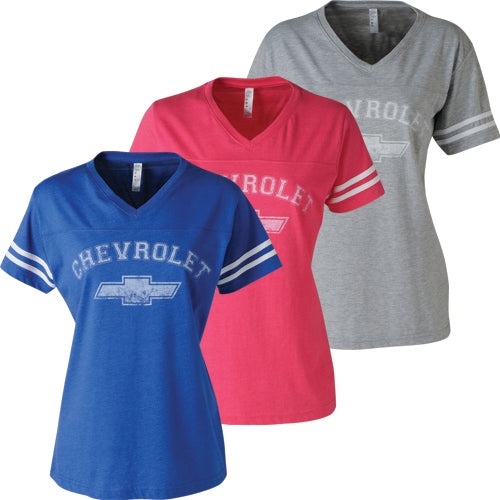 Rosy Brown Chevrolet Women's Football Tee
