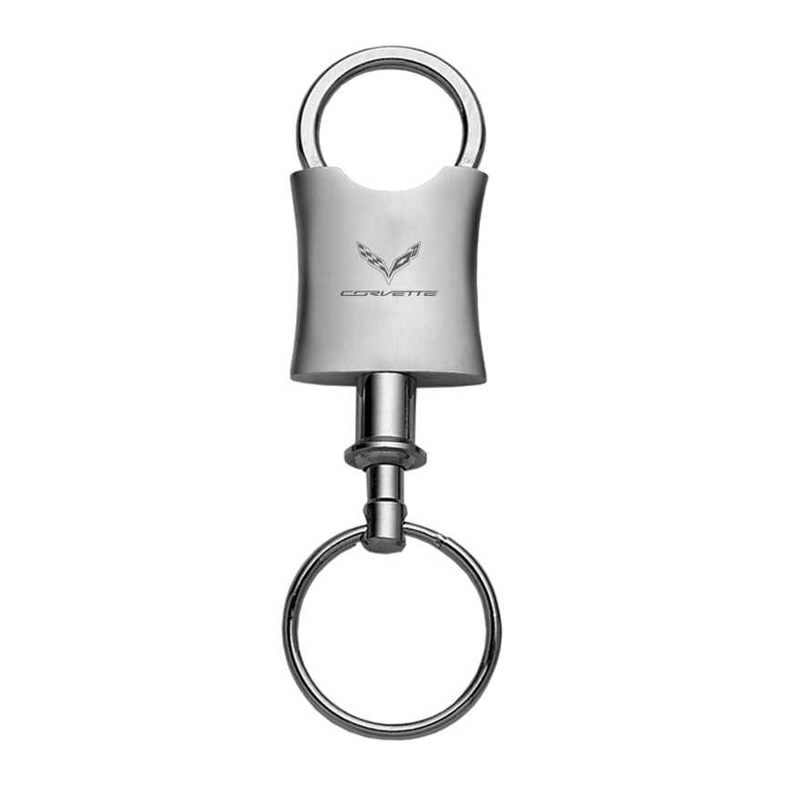 Corvette Curved Ring Top Keychain