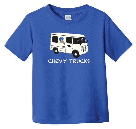 Dark Slate Blue Toddler Chevy Trucks Ice Cream Graphic T-Shirt
