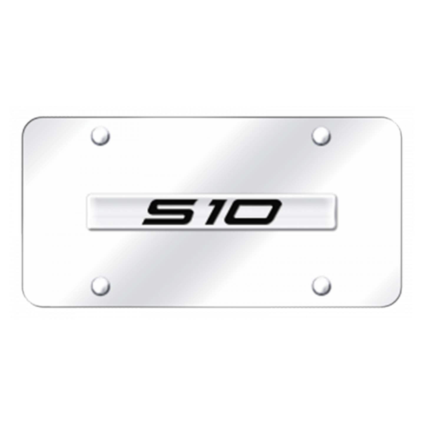 Lavender S-10 Name License Plate - Chrome on Mirrored