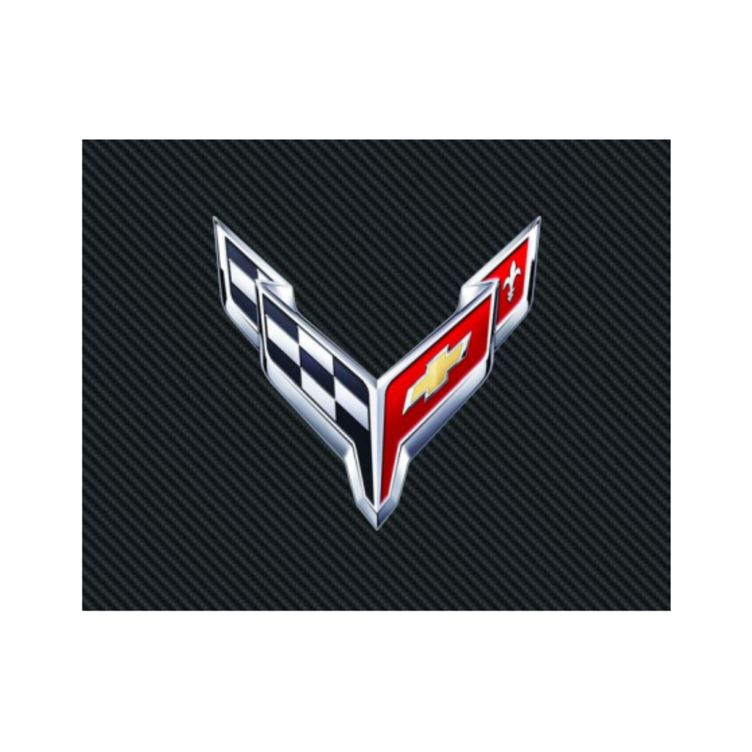 Black Corvette C8 Metal Print