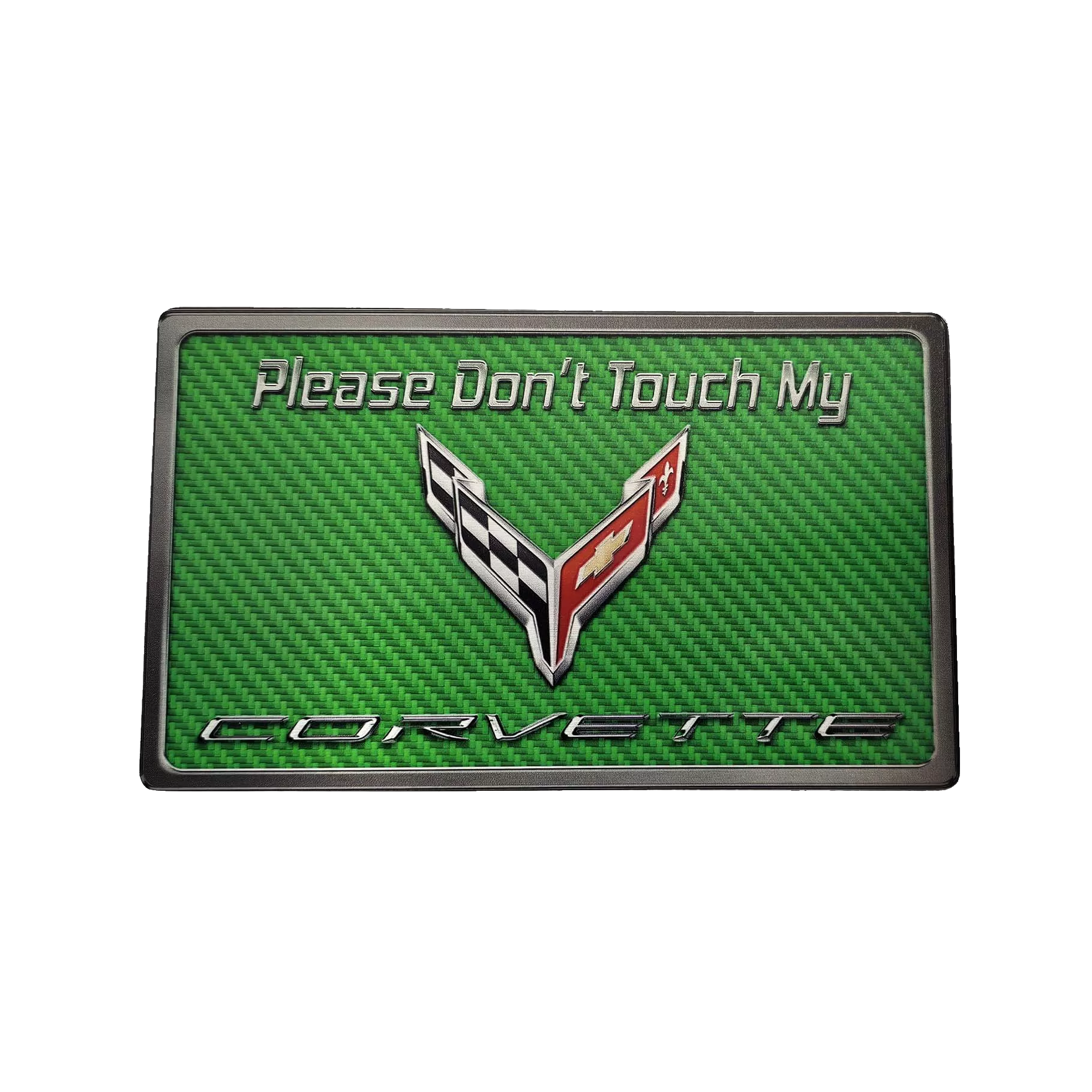 Dark Olive Green 2020-2024 C8 Corvette - Please Don't Touch My C8 Corvette Dash Plaque