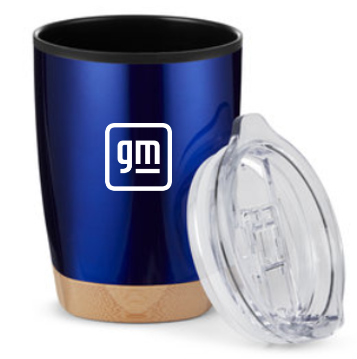 Midnight Blue GM 12oz Double Wall Tumbler with Bamboo Base
