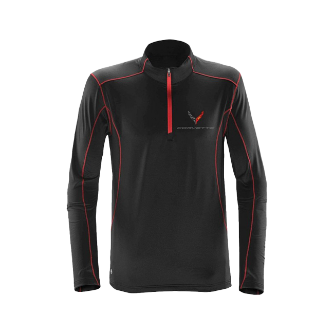 Dark Slate Gray C8 Corvette Stingray Quarter-Zip Fleece