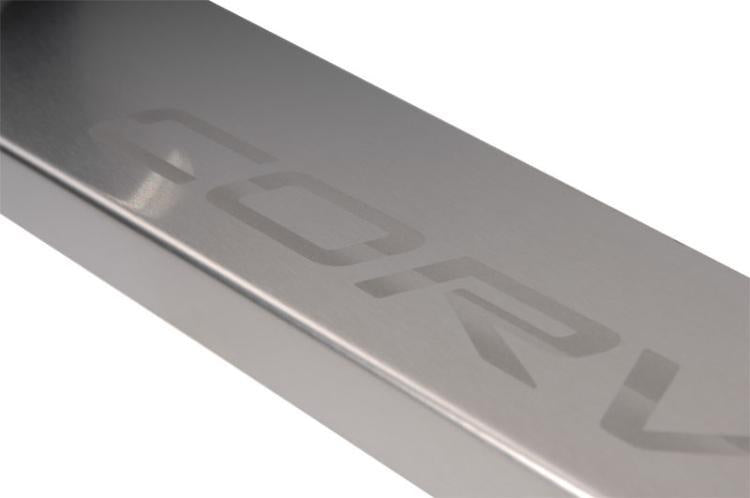 Light Slate Gray 1997-2004 C5/Z06 Corvette - Outer Door Sills Etched C5 Logo & CORVETTE Lettering 2Pc - Brushed Stainless