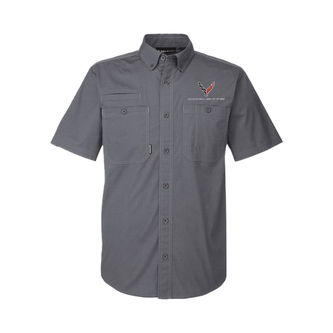 Dim Gray C8 Dri Duck Men's Short Sleeve Button Down