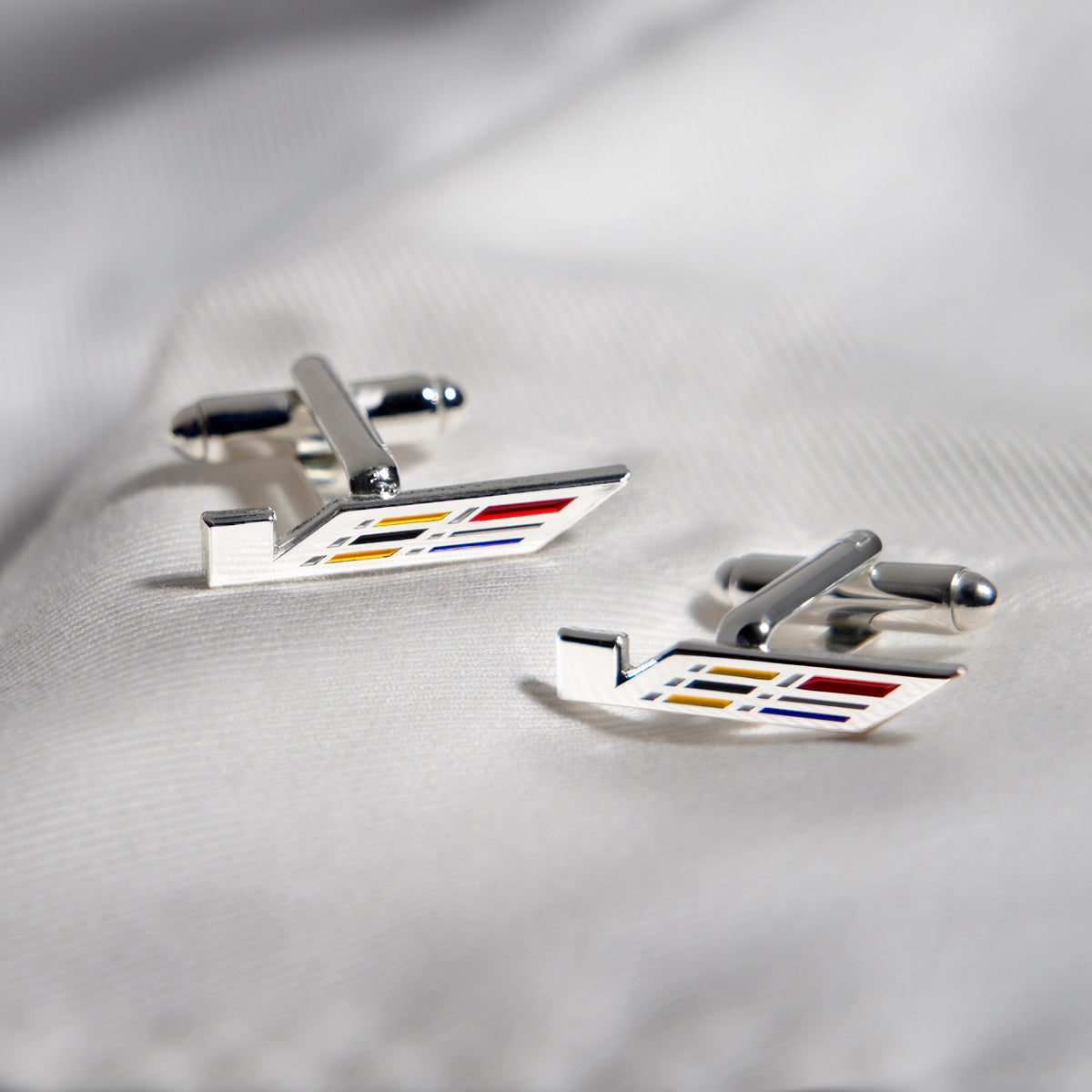 Gray V-Series Emblem Cufflinks