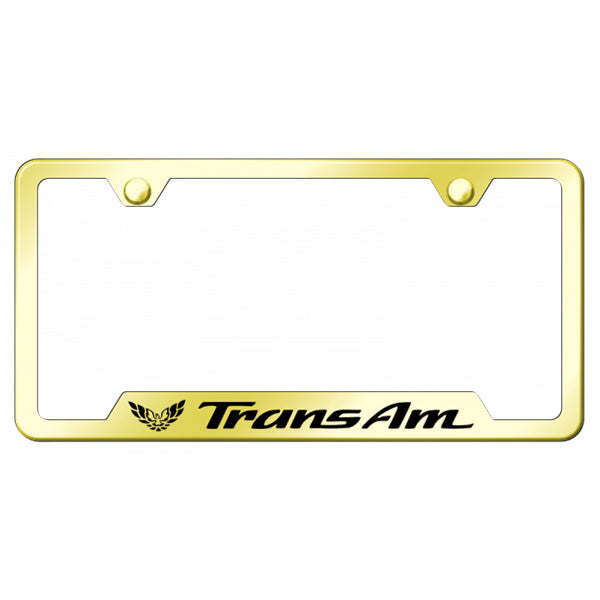 Light Goldenrod Yellow Trans Am Cut-Out Frame - Laser Etched Gold
