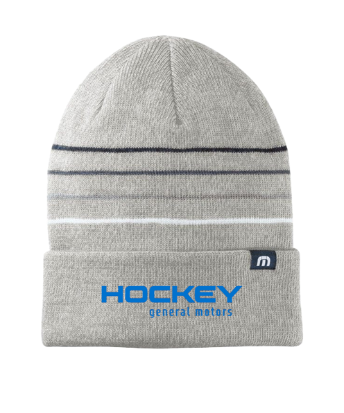 GM Hockey Striped Cuffed Beanie