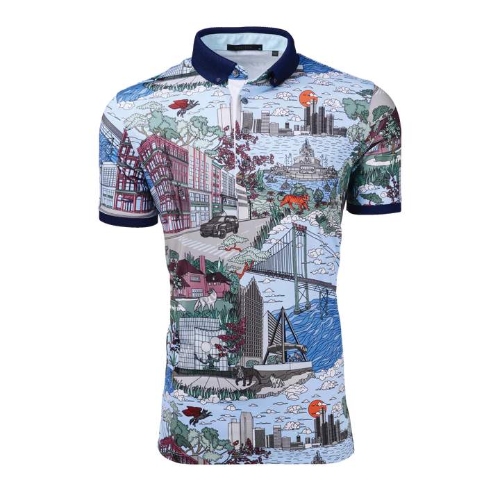 Gray Cadillac x Greyson Where the Wolves Are Polo – Men