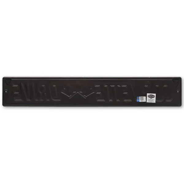 Dark Slate Gray Chevrolet Corvette Drive Embossed Metal Street Sign