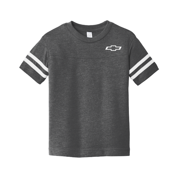 Dark Slate Gray Chevrolet Toddler Striped Sleeve Tee