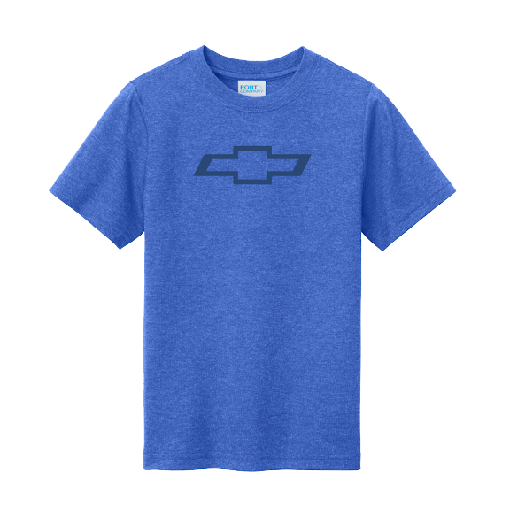 Steel Blue Chevrolet Bowtie Youth Unisex Tee