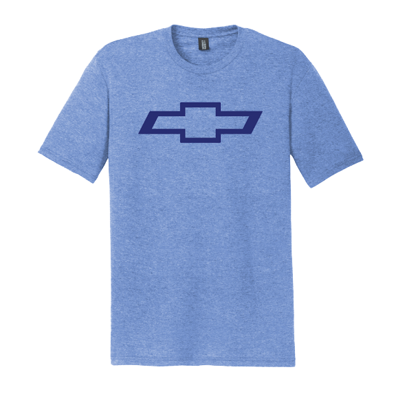 Cornflower Blue Chevrolet Bowtie Adult Unisex Tee