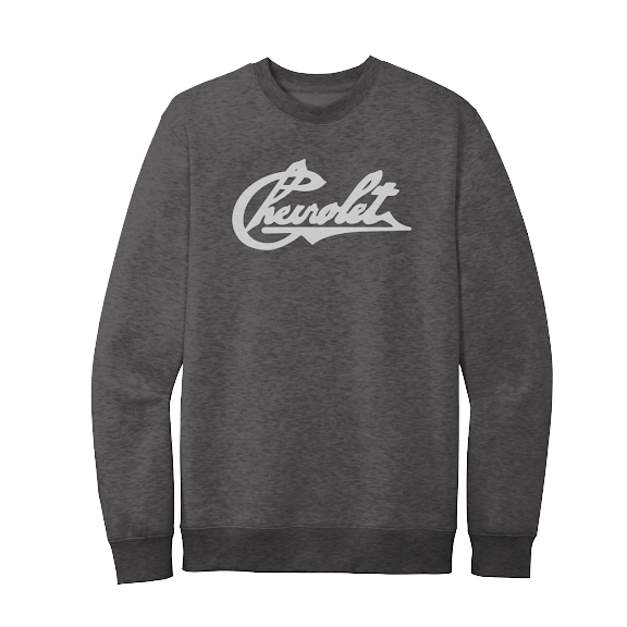 Dark Slate Gray Chevrolet Vintage Adult Unisex Fleece Crew