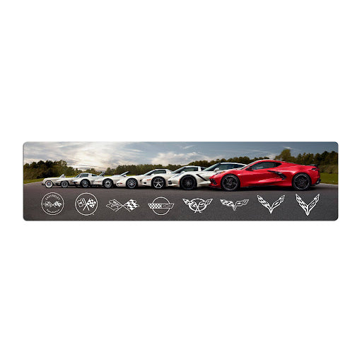 Dark Slate Gray Corvette Gen Art Thick Aluminum Sign