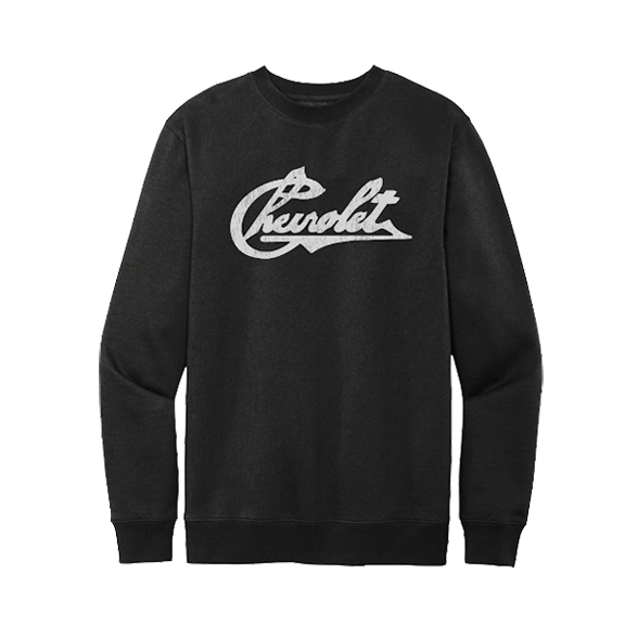 Black Chevrolet Vintage Adult Unisex Fleece Crewneck