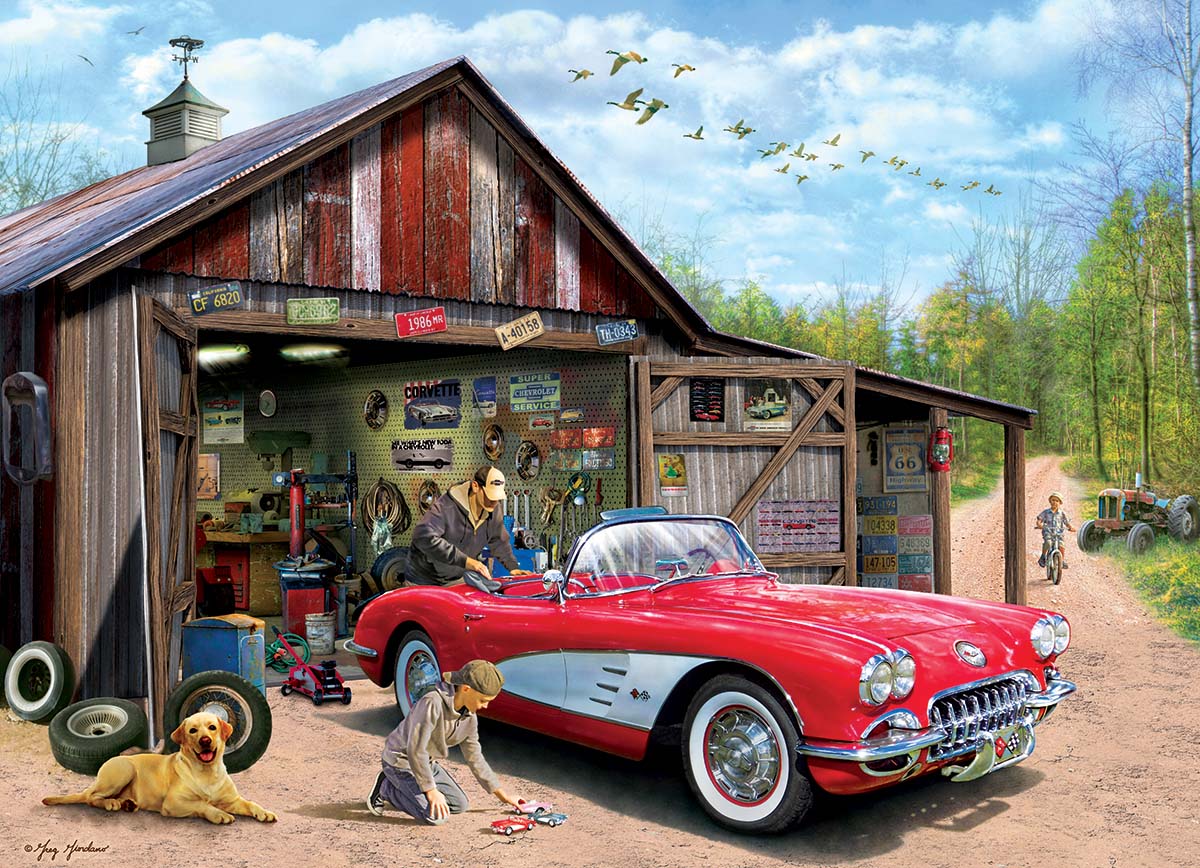 Gray Corvette - Out Of Storage 1000 Piece Puzzle