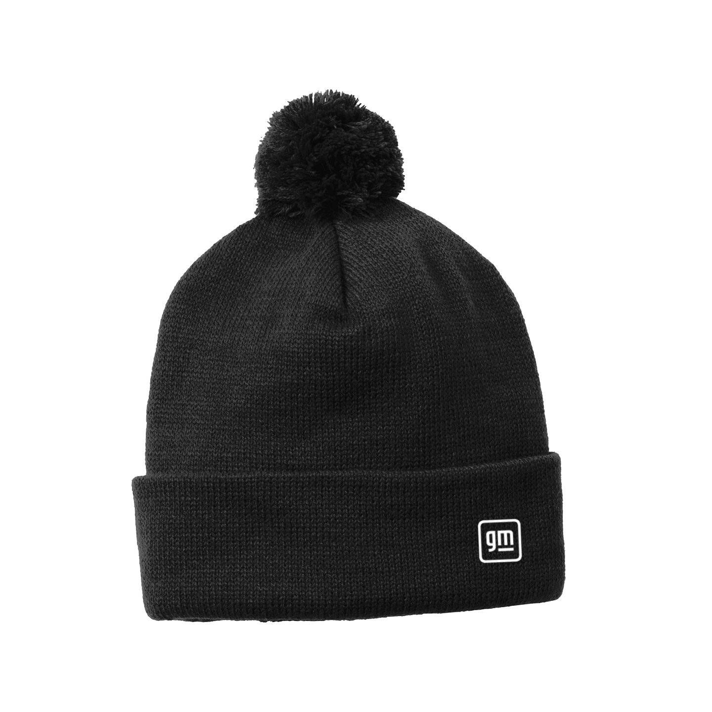 Black General Motors Pom Beanie