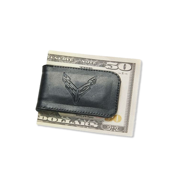 Slate Gray C8 Corvette Magnetic Money Clip