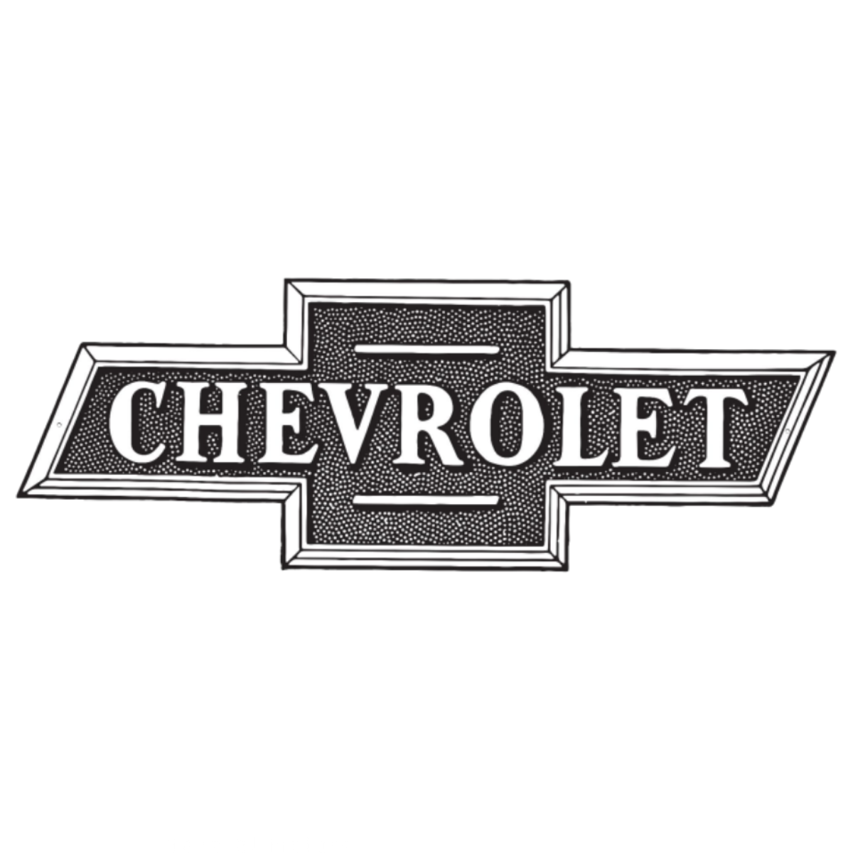 Light Gray Chevrolet Vintage Logo Thick Aluminum Sign