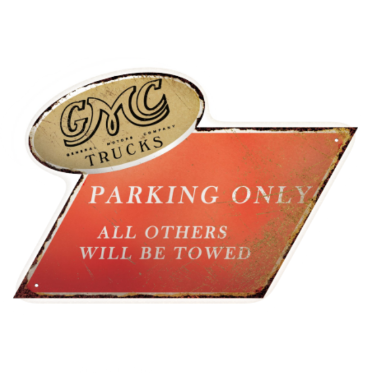 Chocolate GMC Parking Thick Aluminum Sign